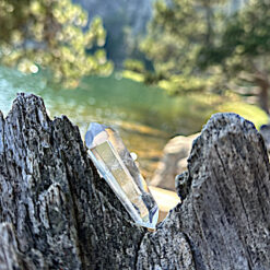 Pointe de cristal de roche biterminée XS