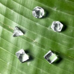 Platonic solids in rock crystal - approx. 2 cm