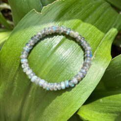 Bracelet boutons en labradorite qualité supérieure 4 et 6mm