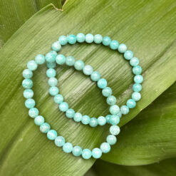 Bracelet pierres rondes en amazonite 4 à 6 MM - 6 mm