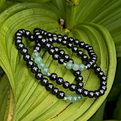 Alternative view of Bracelet en shungite et aventurine - 8mm