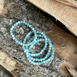 Alternative view of Bracelet enfant perles rondes en amazonite 4  MM