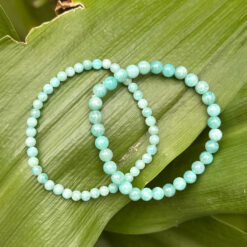 Alternative view of Bracelet pierres rondes en amazonite 4 à 6 MM
