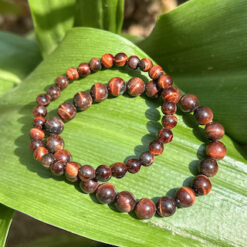 Bull's Eye Round Bead Bracelet 6 to 8 mm