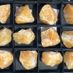 Premium rough orange calcite