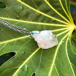 Raw Herkimer diamond pendant