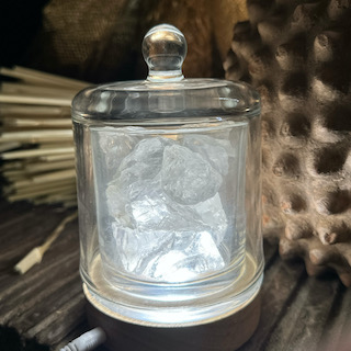 Essential oil diffuser with rose quartz, fluorite, or crystal