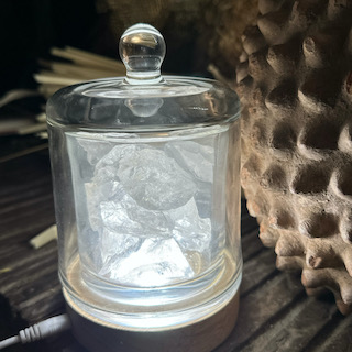 Essential oil diffuser with rose quartz, fluorite, or crystal - Image 2