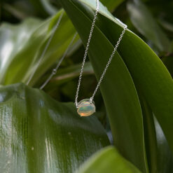 Delicate Necklace with Oval Ethiopian Opal