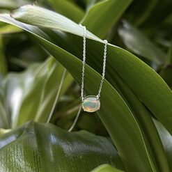 Alternative view of Delicate Necklace with Oval Ethiopian Opal