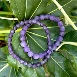 Frosted amethyst bracelet 6 to 8 mm, A grade