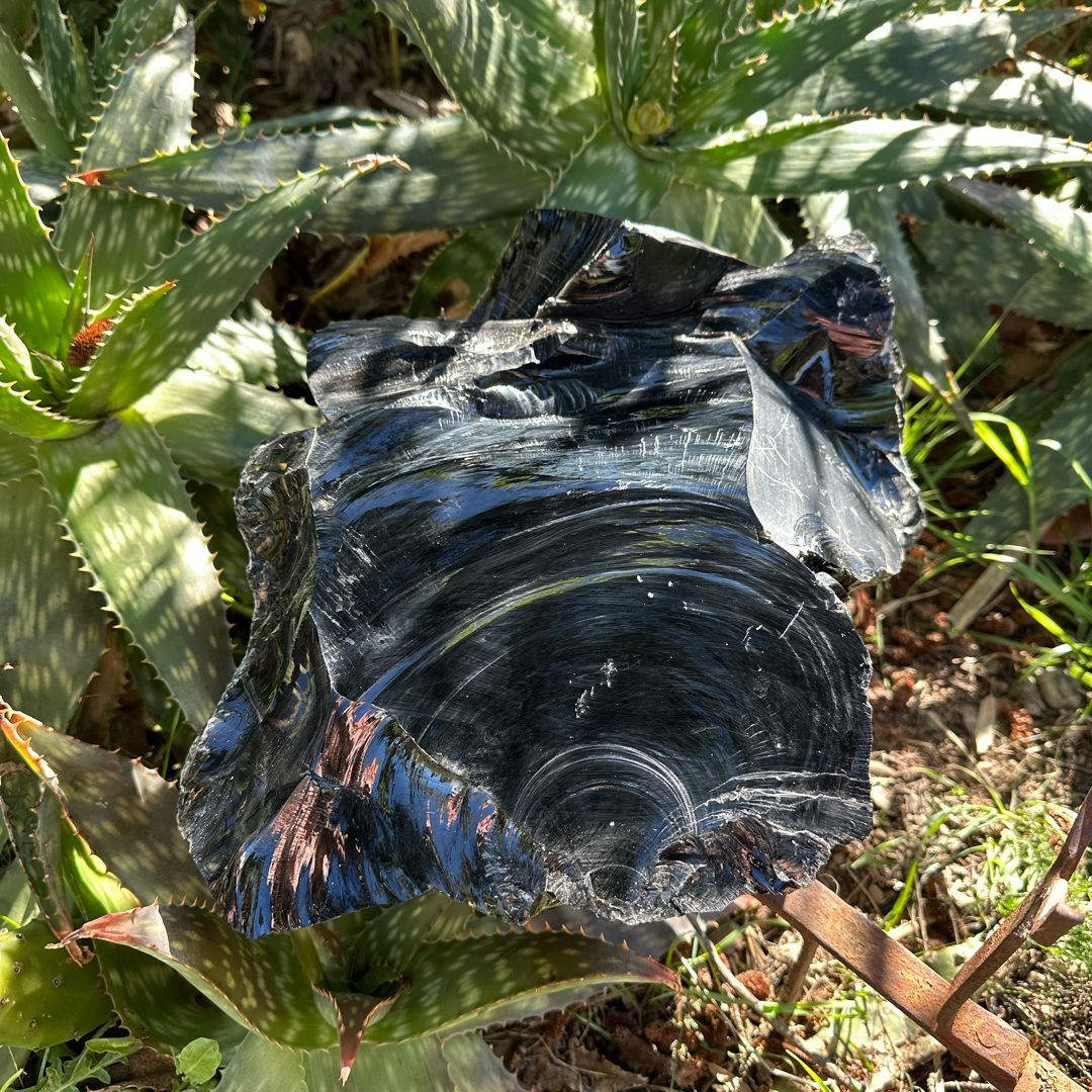 Bloc d'obsidienne noire brute 11,3KG