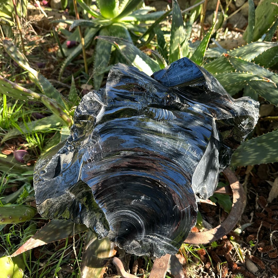 Bloc d'obsidienne noire brute 11,3KG – Image 3