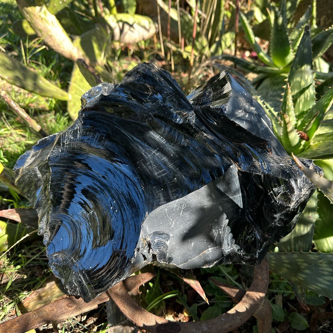 Bloc d'obsidienne noire brute 11,3KG – Image 4