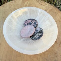 Grade A Rhodonite Worry Stone