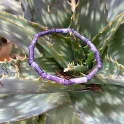 Bracelet tube en lépidolite qualité supérieure